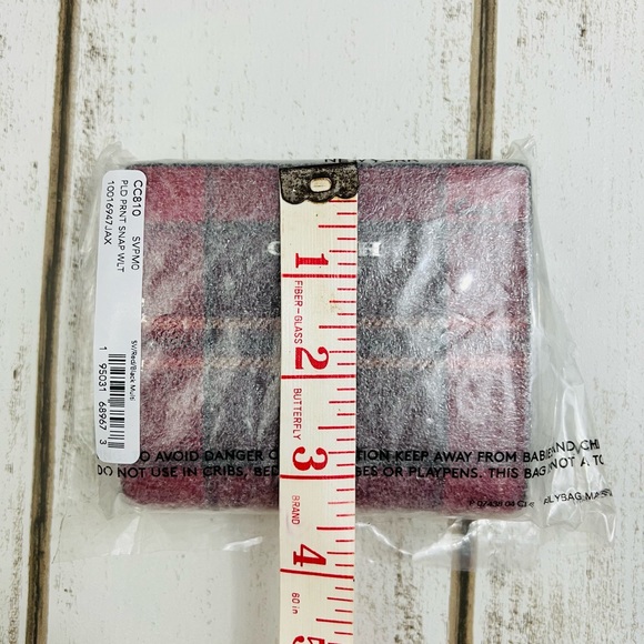 COACH Snap Wallet Tartan Plaid - Picture 8 of 8